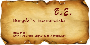 Benyák Eszmeralda névjegykártya